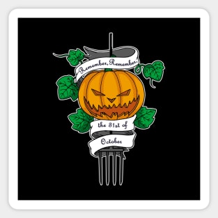 Spooky Halloween Pumpkin Tattoo Inspired Slogan Sticker